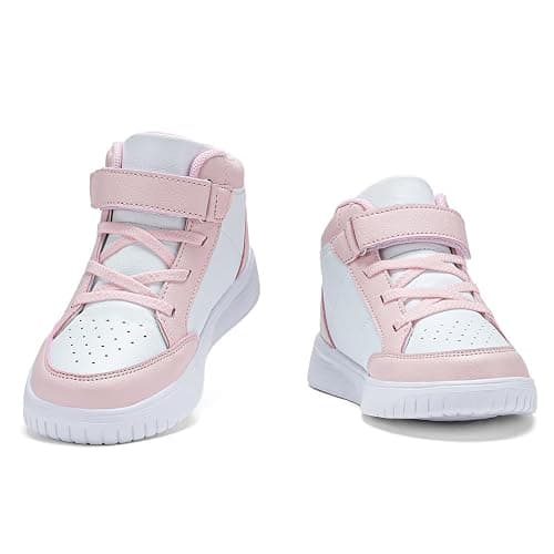 RTOUNT Kids Trainers Boys High Top School Tennis Sneakers for Girls Running Adjustable Strap Shoes thumbnail 5