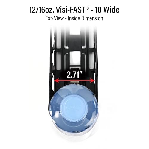 Visi-FAST Spring Push Drink Dispenser, Refrigerator Organizers and Storage for 12/16 oz Beverages, Bottles, and Cans, Drink Dispenser for Fridge, Commercial and Home, (Pack of 1) - 1 thumbnail 7