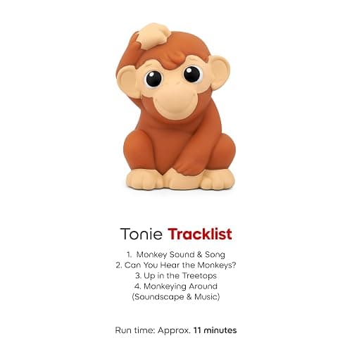 Tonies My First Jungle Set - Monkey, Parrot and Tiger Soft and Squeezable Audio Toy Figurines thumbnail 5