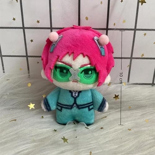 Jiumaocleu Anime Dolls Saiki Kusuo Soft Stuffed Figure 10CM With Glasses Cute Keychain for Saiki Kusuo Fans Collectibles Gifts thumbnail 2
