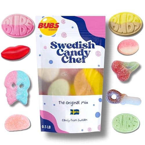 Swedish Candy Chef Mix - Bubs Swedish Candy - Variety Pack - Hand Packed in Sweden - .5LB - Image 1