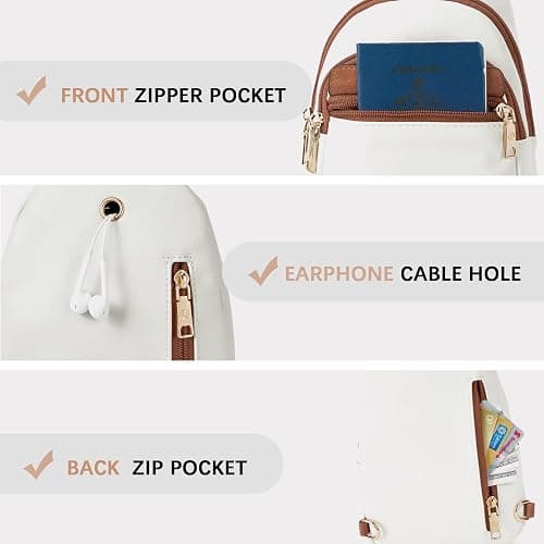 BOSTANTEN Small Sling Bag for Women Leather Crossbody Bags Fanny Pack Chest Bag for Travel thumbnail 6