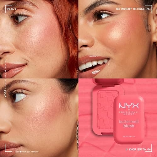 NYX Professional Makeup Buttermelt Blush, Cremige Textur mit Shea Butter, Mandelbutter & Mangobutter, Einfach zu verblenden für einen frischen Look, Farbe: U Know Butta thumbnail 6