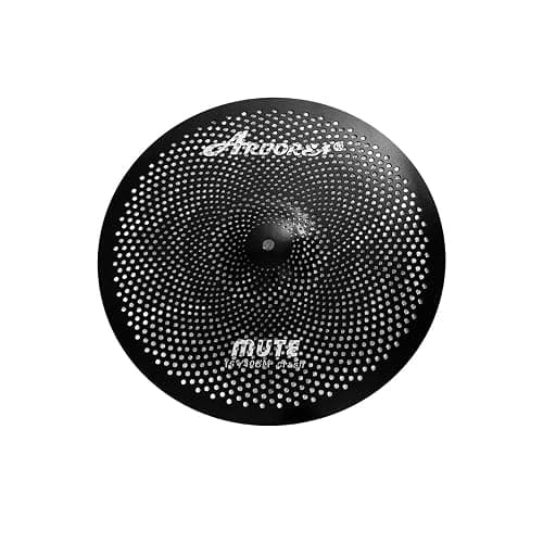 Arborea Low Volume Cymbal Pack Black 14"hi-hat+16"crash+18"crash+20"ride 5 Pieces Practice Mute Cymbal Set for Drums thumbnail 3