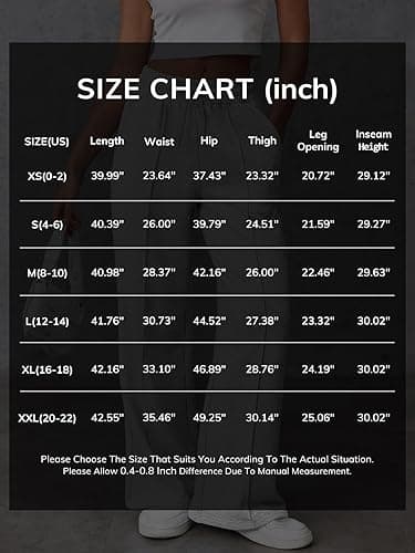 ATHMILE Womens Wide Leg Sweatpants High Waisted Baggy Pants Fashion Teen Girl Drawstring Athletic Joggers thumbnail 7