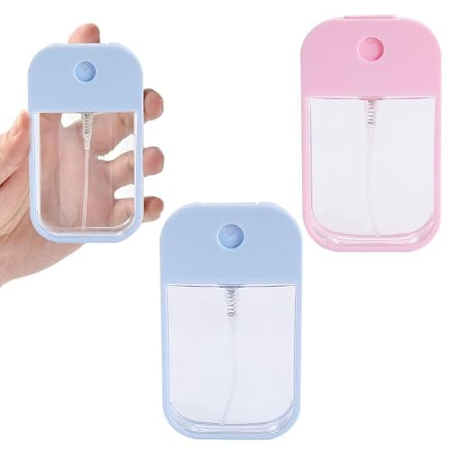 vcsjw Sprühflaschen Kleine,2 Stück 45ml Mini Sprühflasche,Hand Sanitizer Spray zum Ausgeben und Tragen von Parfüm Kosmetik Körperpflege,Wiederverwendbar(Blau,Rosa) thumbnail 2