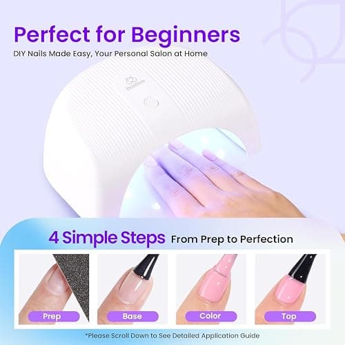 Beetles Gel Nail Polish Kit with UV Light - 31Pcs Nail Polish Set Popular Color Gel with Base and Matte&Glossy Top Coat Soak Off All Season DIY Manicure Kit Art Gifts for Women Teen Girls thumbnail 2