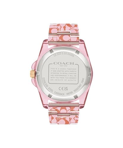 Coach Greyson Women's Watch - 3H Dial with Signature C Link Bracelet and Crystal Bezel - Water Resistant 3 ATM/30 Meters - Premium Fashion Timepiece for Everyday Style - 36mm thumbnail 3