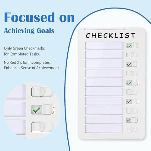 SENWHAL Dry Erase Chore Chart, Standable Whiteboard Checklist Board, Chore Chart for Kids Routine Chart with a Pen (Standable) thumbnail 6
