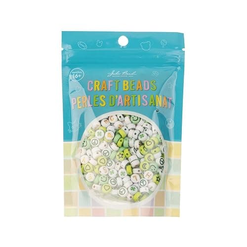 495pcs John Bead 7mm Assorted Green Round Acrylic Alphabet Beads for DIY Craft Jewelry Bracelet Necklace Making thumbnail 3