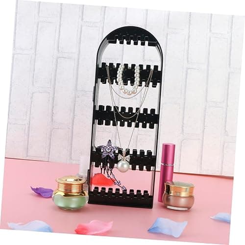 Holibanna Plastic Jewelry Display Stand Organizer Rack for Necklaces Rings and Bracelets Design for Black Jewelry Holder for Neat and Chic Look thumbnail 6