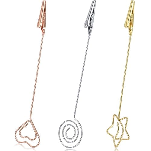Wullina 3PCS Clips for Joints, Multi-Functional Picture Card Holders for Tables, Bracelet Necklace Jewelry Helper Tool - Heart Star& Round - Image 1