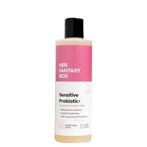 Her Fantasy Box | Sensitive Probiotic+ Gentle Cleanser – Fragrance-Free, pH Balanced Body Wash with Chamomile & Probiotic Lysates, Vegan & Cruelty Free, 8 oz - Image 1