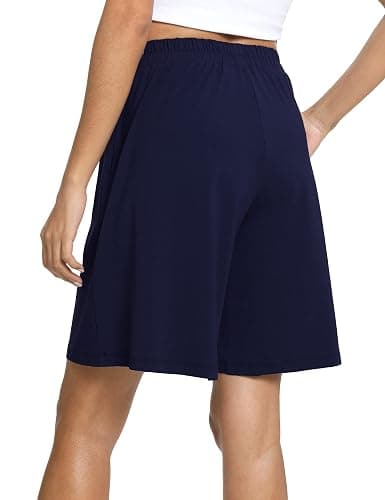 GYS Women's Bamboo Viscose Cooling Pajama Shorts | Moisture wicking, Breathable, Tagless, Super soft, Soft stretch, Elastic Waist, 2 pockets, for hot flashes & summer sleep thumbnail 2