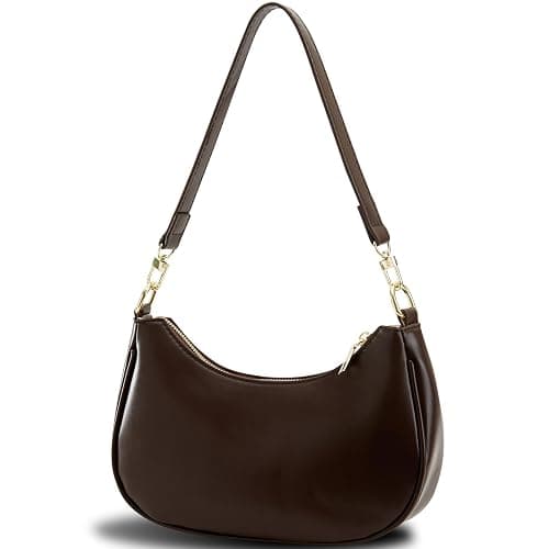 Shoulder Bags for Women Leather Cute Hobo Tote Handbag Under the Arm Purses Mini Clutch Purse with Zipper Closure - Image 1