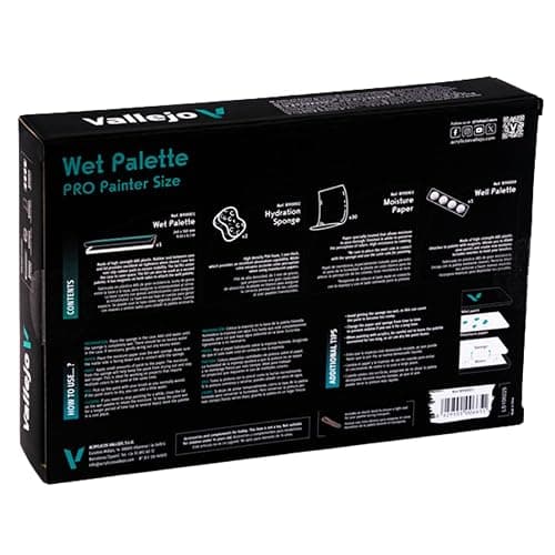 Vallejo - Wet Palette Pro Pinter Size for Miniature and Acrylic Painting Bundle, Includes 2 Hydration Sponge, 30 Moisture Paper and a Well Palette - Keeps Your Acrylic Paint Wet thumbnail 8