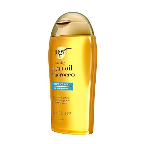 OGX Renewing + Argan Oil of Morocco, Cold-Pressed Argan Oil for Hair Penetrating Treatment & Shine, Moisturizing & Strengthening Silky Oil for All Hair Types, Paraben & Sulfate Free, 3.3 fl oz thumbnail 6