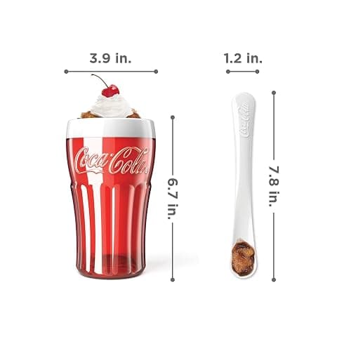 ZOKU Coca-Cola Float & Slushie Maker, Retro Make and Serve Cup with Freezer Core Creates Single-serving Smoothies, Slushies and Milkshakes in Minutes, BPA-free thumbnail 3