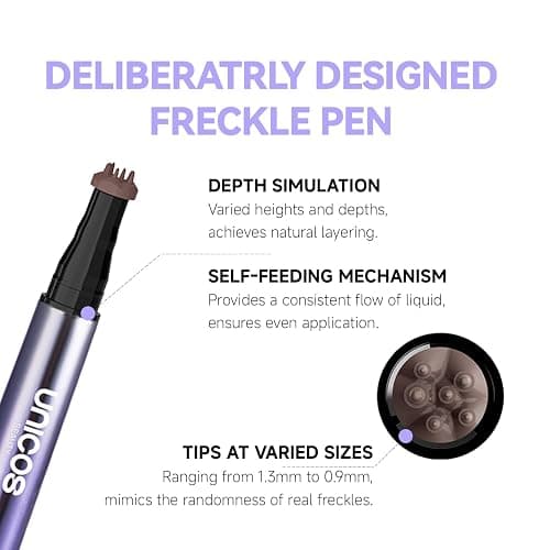 Unicos Freckle Stamp, 2-IN-1 Freckle Pen with Blush, Faux Freckle Stamp, Natural Makeup, 5 Sec Quick-drying, Waterproof, Long-Lasting, Easy to Use, Gifts for Her, Sunkiss thumbnail 2