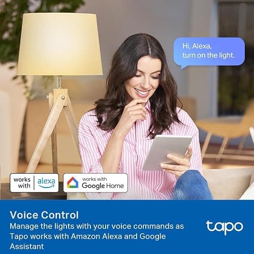 Tapo TP-Link Smart Light Bulbs, 800 Lumens (60W Equivalent), 2700K Soft Warm White LED Bulb, Dimmable, Compatible with Alexa and Google Home, No Hub Required, A19 E26, L510E (4-Pack) thumbnail 3