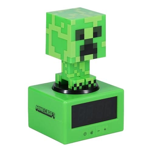 Paladone Minecraft Creeper Alarm Clock - Officially Licensed, in-Game Music & Night Light for Kids & Tweens, Gaming Room Accessory - Image 1