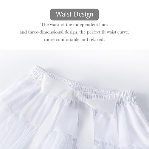 XinChangShangMao Women's Elastic Waist Chiffon Petticoat Puffy Tutu Tulle Skirt Princess Ballet Dance Pettiskirts Underskirt thumbnail 4