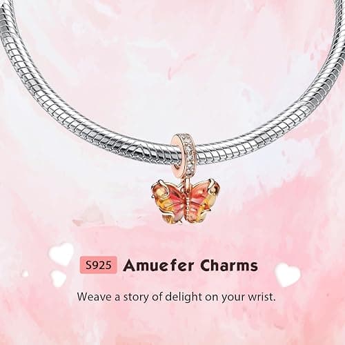 Amufer S925 Charms for Pandora Bracelets and Necklaces, Nature Plants Animals Sky Ocean, Gift for Women, for Birthday Anniversary Christmas St. Patrick's Day Easter Valentine's Day Mothers Day thumbnail 3