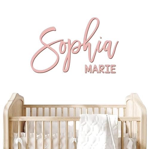 Personalized Name Sign for Nursery - Custom Wooden Name Signs for Kids Room, Personalized Nursery Name Sign - Perfect Baby Room Decor, Wall Name Decoration & Wedding signs, Family Name Signs - Image 1