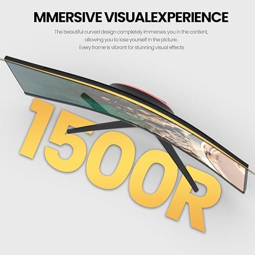 CRUA 30Inch Ultrawide Curved Monitor, 21:9 WFHD(2560x1080P) VA Computer Monitor, 99% sRGB 100HZ 1500R PC Monitors Support FreeSync, Wall-Mounted, with HDMI/DP Display Port-Black - 30Inch - Black thumbnail 6