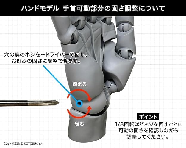 Kotobukiya ARTIST SUPPORT ITEM Hand Model / L -GRAY - 1/1 Scale Action Figure thumbnail 11