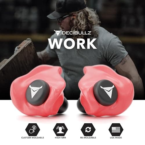 Decibullz - Custom Molded Earplugs, 31dB Highest NRR, Comfortable Hearing Protection for Shooting, Travel, Work and Concerts thumbnail 5