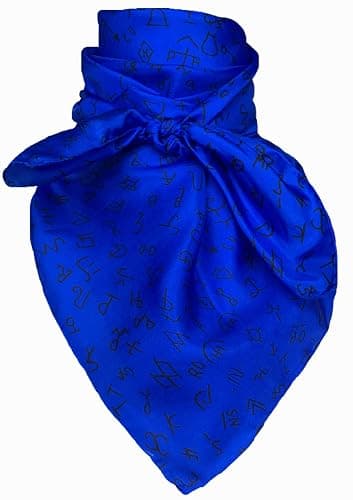 Wyoming Traders 100% Silk Cowboy Bandana Wild Rag Brands Print Scarf 34.5" 42" Multiple Colors - Image 1