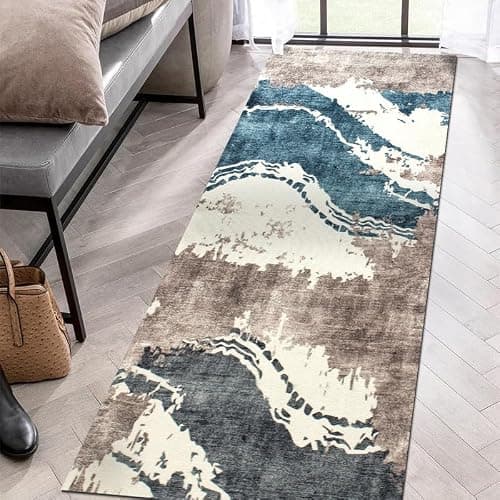 Cestavie Modern Abstract Area Rug Runner Rug 5x11 Feet Custom Size,Non-Shedding Washable Carpet for Bedroom Living Room Dining Room Hallway thumbnail 3