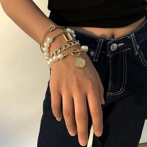 IFNODO 116Pieces Gold Plated Jewelry Set with 8 PCS Necklace, 22 PCS Bracelet, 66 PCS Stud Dangle Earring, 20 Pcs Knuckle Rings for Women Valentine Anniversary Friendship Gifts (GOLD SET) thumbnail 7