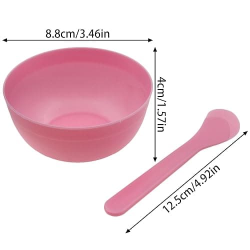 safycaby DIY Slime Making Tools 8 Set Plastic Slime Bowl and 8 Glue Mixing Spoons for Funny Craft Making Arts (8 Sets Pink)(Diameter 3.46 inches) thumbnail 3