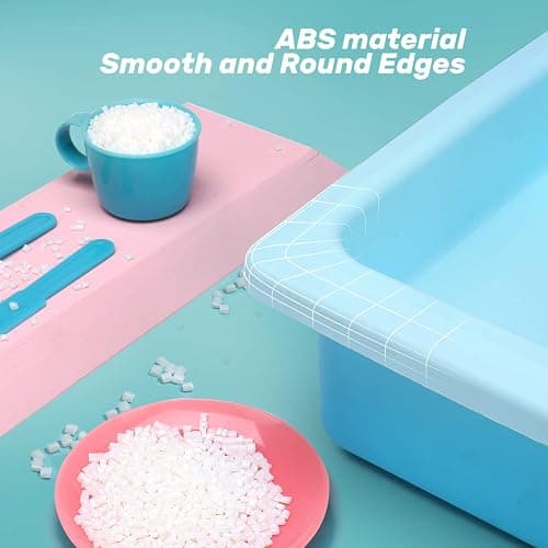 CUTE STONE Color Changing Kitchen Sink Toys, Children Electric Dishwasher Playing Toy with Running Water, Upgraded Faucet, Automatic Water Cycle System Play House Pretend Role Play Toys for Boys Girls thumbnail 5
