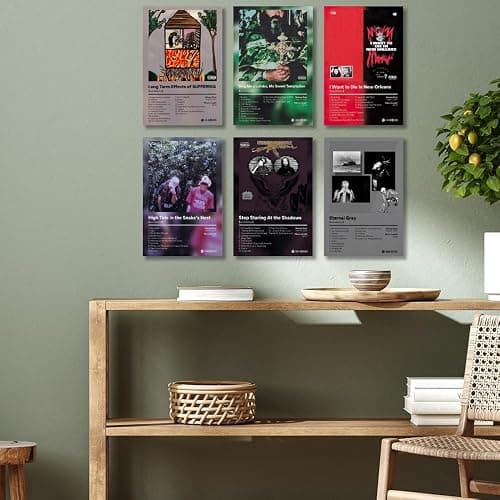 LunarWhisper Suicid Poster boys Music Album Cover Signed Limited Print Canvas Posters Set of 6 for Living Room Bedroom Decoration Fans Pictures Gift Unframed12x18inch, style-4 thumbnail 2