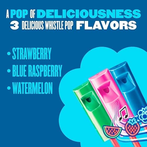 Chupa Chups Melody Pops, Assorted Flavors, Whistle Lollipops, Individually Wrapped Candy, 30 count thumbnail 6