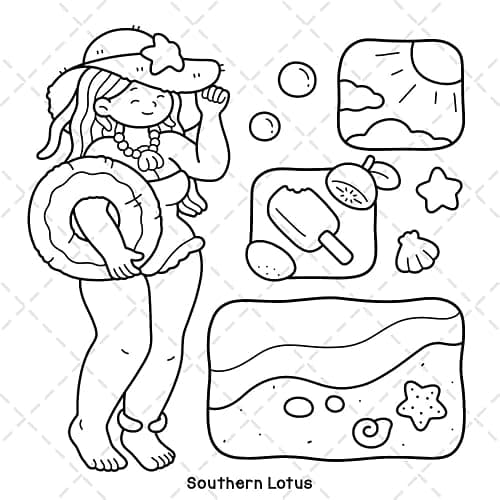 Girl Spaces: Vol.2 Coloring Book for Adults and Teens Featuring Cozy Moments and Daily Joys for Relaxation and Stress Relief (Cute & Easy Coloring) thumbnail 5