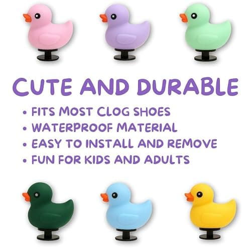 6PCS 3D Duck Shoe Charms – Cute PVC Shoe Decorations for Clogs, Sneakers & Sandals – Fun Shoe Accessories for Kids & Teens. thumbnail 5