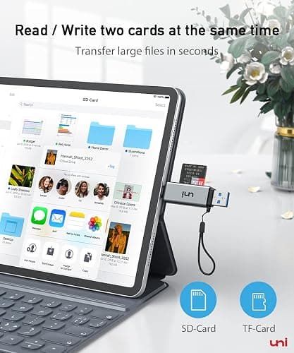 uni SD Card Reader, High-Speed USB C to Micro SD Card Adapter USB 3.0 Dual Slots, Memory Card Reader for SD/Micro SD/SDHC/SDXC/MMC, Compatible with MacBook Pro/Air, Chromebook, Android Galaxy thumbnail 5