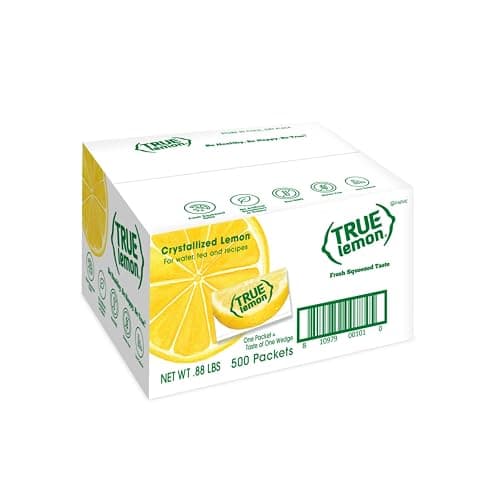 True Citrus TRUE LEMON Water Enhancer, Bulk Dispenser, 500 Count (Pack of 1), 0 Calorie Drink Mix Packets For Water, Sugar Free Lemon Flavoring Powder Packets thumbnail 4
