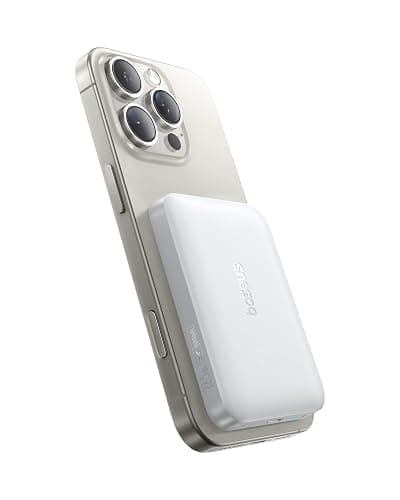 Baseus Enerfill MagSafe Powerbank 10000mAh 22.5W Magnetische Power Bank USB C, Kabellose Externe Handyakkus Wireless Mini Powerbank Kompatibel mit iPhone 16/15/14/13/12/Pro/Pro Max Serie, Weiß thumbnail 2