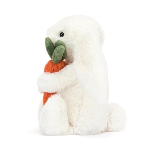 Jellycat Bashful Carrot Bunny Stuffed Animal, Small 7 inches - Rabbit & Bunny Plush Toy - Classic Children's Gift - Carrot thumbnail 2