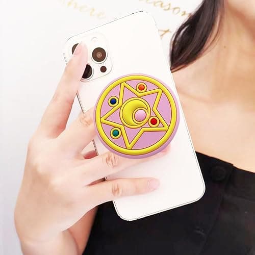 Cute Moon and Star Phone Grip -Kawaii Phone Grip Compatible with Kindle Paperwhite & iPad iPhone, Phone Holder Stand for Women, Phone Charm Accessories thumbnail 4