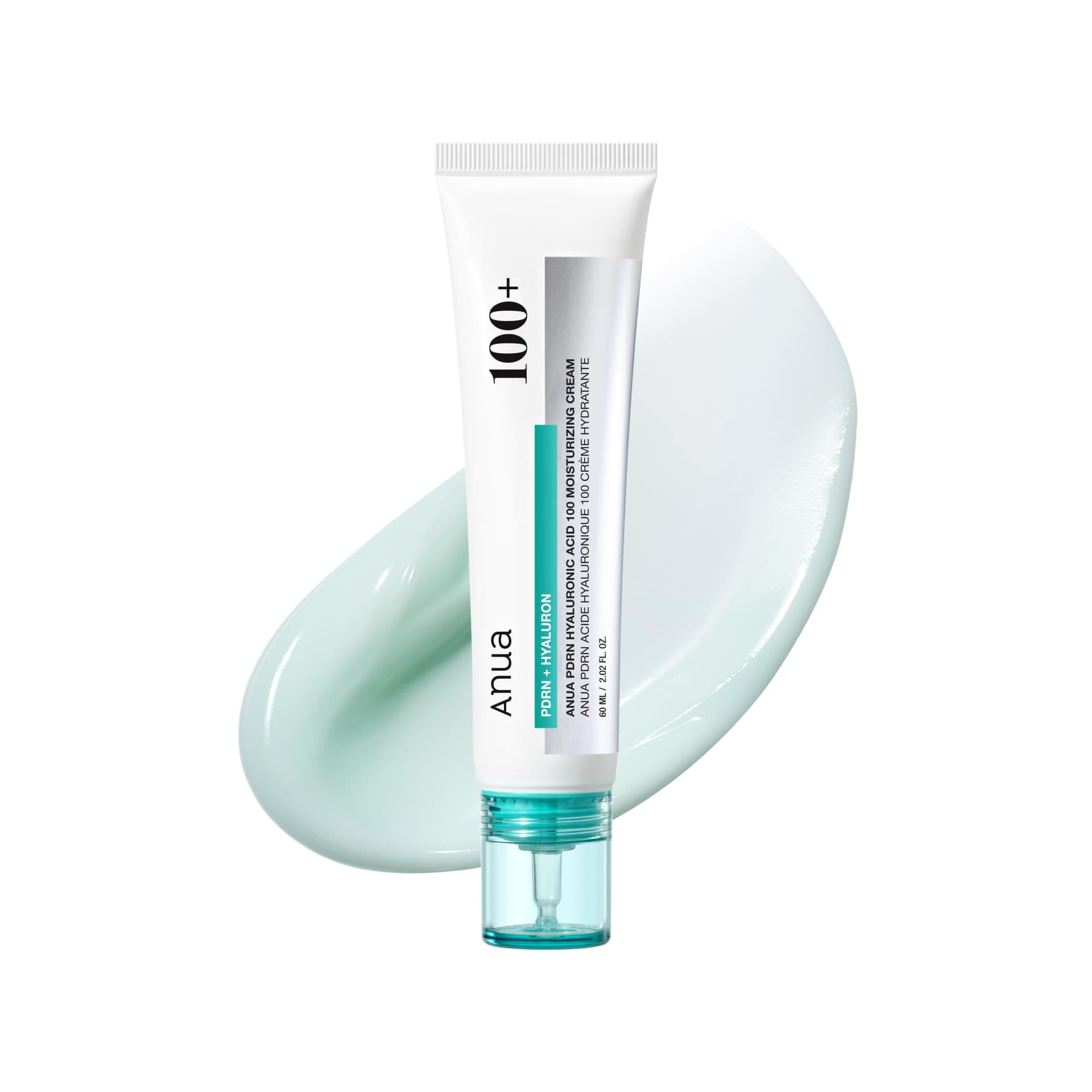 Anua PDRN Hyaluronic Acid 100 Moisturizing Cream, Lightweight Hydrating Moisturizer with Salmon PDRN, Hyaluronic acid, Collagen for Glass Skin, Korean Skin Care (60ml / 2.02 fl. oz) - Image 1