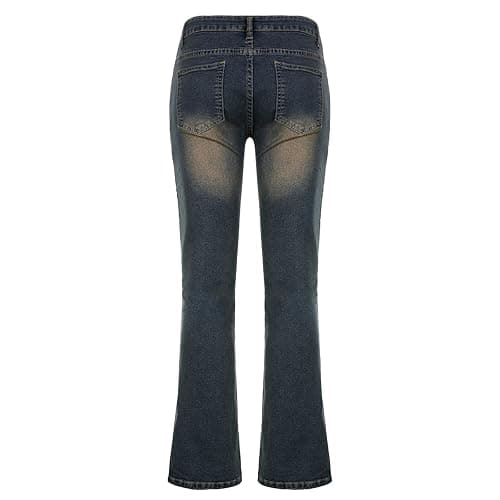 Baggy Denim Pants High Waisted Wide Leg Cargo Jeans Trousers thumbnail 5