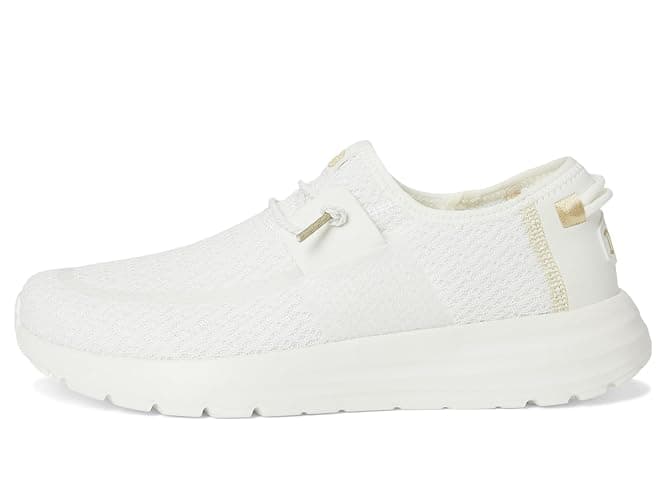 Hey Dude Women's Sirocco Crochet Mesh Loafer - 10 - White/Gold thumbnail 4