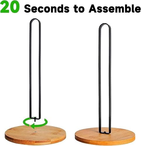 TONLEA Wooden Paper Towel Holder Countertop, Kitchen-Towel-Holder FreeStanding with Non-Slip Base for Bathroom thumbnail 5