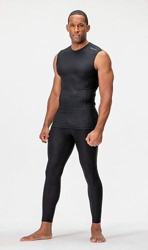DEVOPS 3 Pack Men's Compression Shirts Sleeveless Workout Tank Top Baselayer for Gym Training, Running, Moisture Wicking thumbnail 2